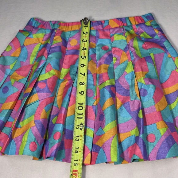 Vintage Lily's of Beverly Hills Tennis Style Golf Skirt Sz 12 Geometric USA Y2K - Picture 9 of 11